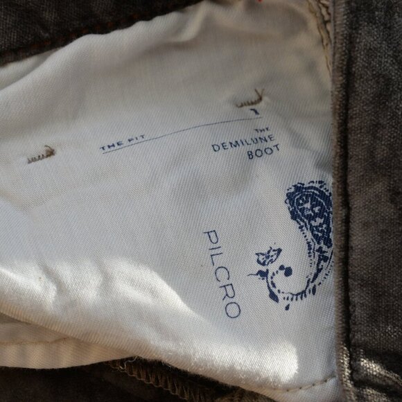 Anthropologie Pilcro Demilune Velvet Flare Pants Sz 28 - Picture 9 of 10